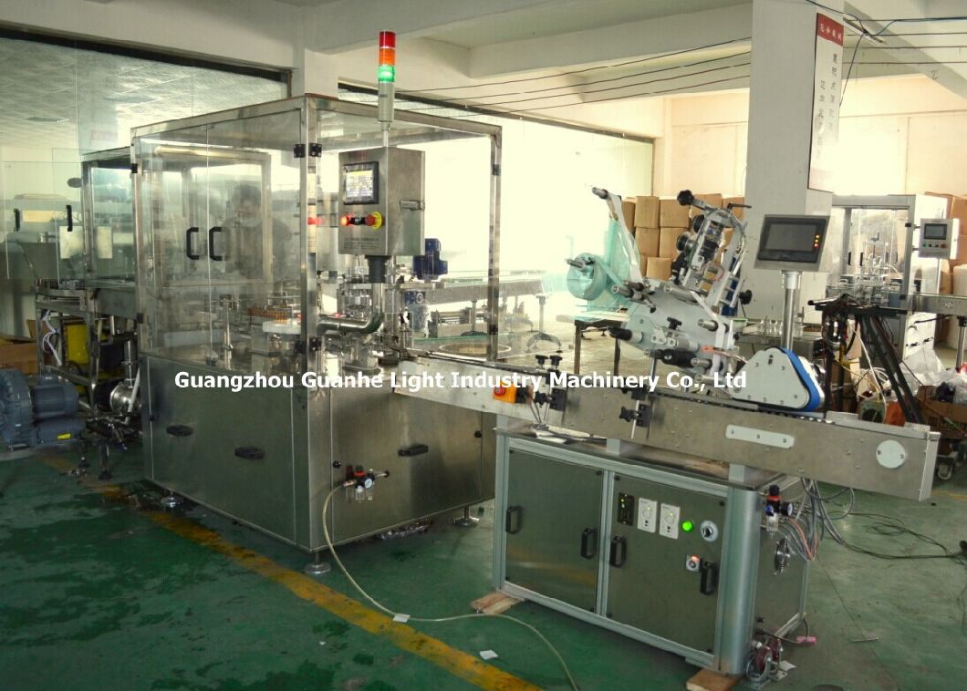 Automatic Pharmaceutical Liquid Filling Capping Machine with Labeling Line