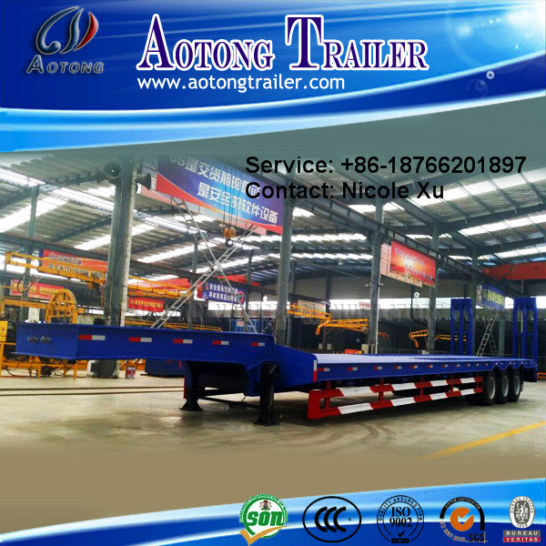 50-80 Tons Over Heavy Cargo Transportation Low Bed Semi Trailer