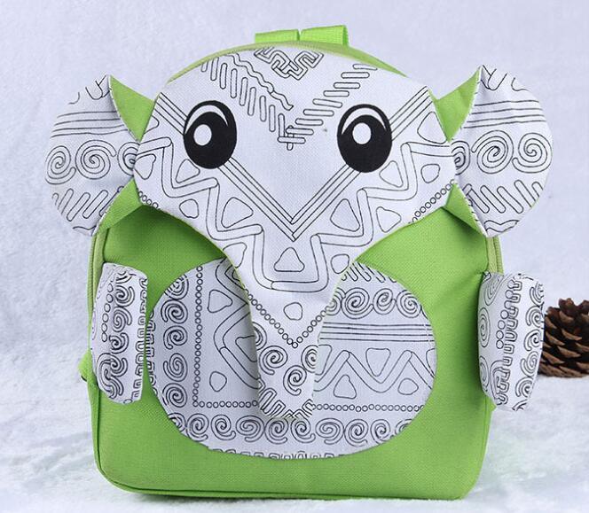 Animal Pattern School Bag Elephant Design Children Kid Cartoon Bag