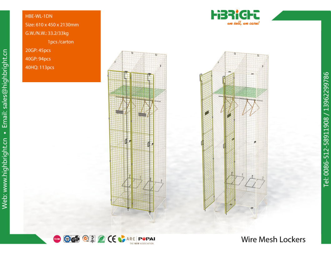 Two Line Wire Mesh Locker for Construction Site