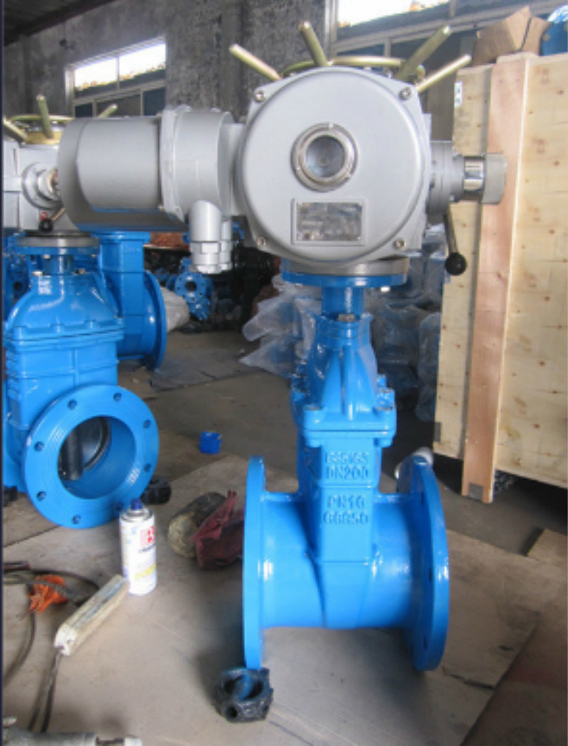 Electric Worm Gear Resilient Seated Non- Rising Gate Valve