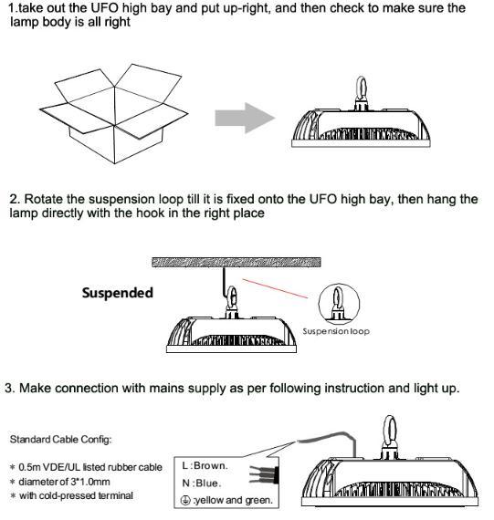 100W LED High Bay UFO Light with Ce Approved