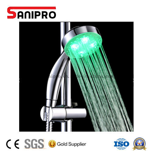 Sanipro ABS Plastic Multi Color LED Hand Rain Shower Head