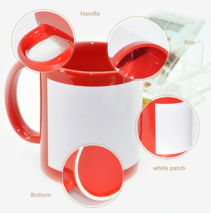 Ceramic Coated White Cup Color Changing Magic Sublimation Mug