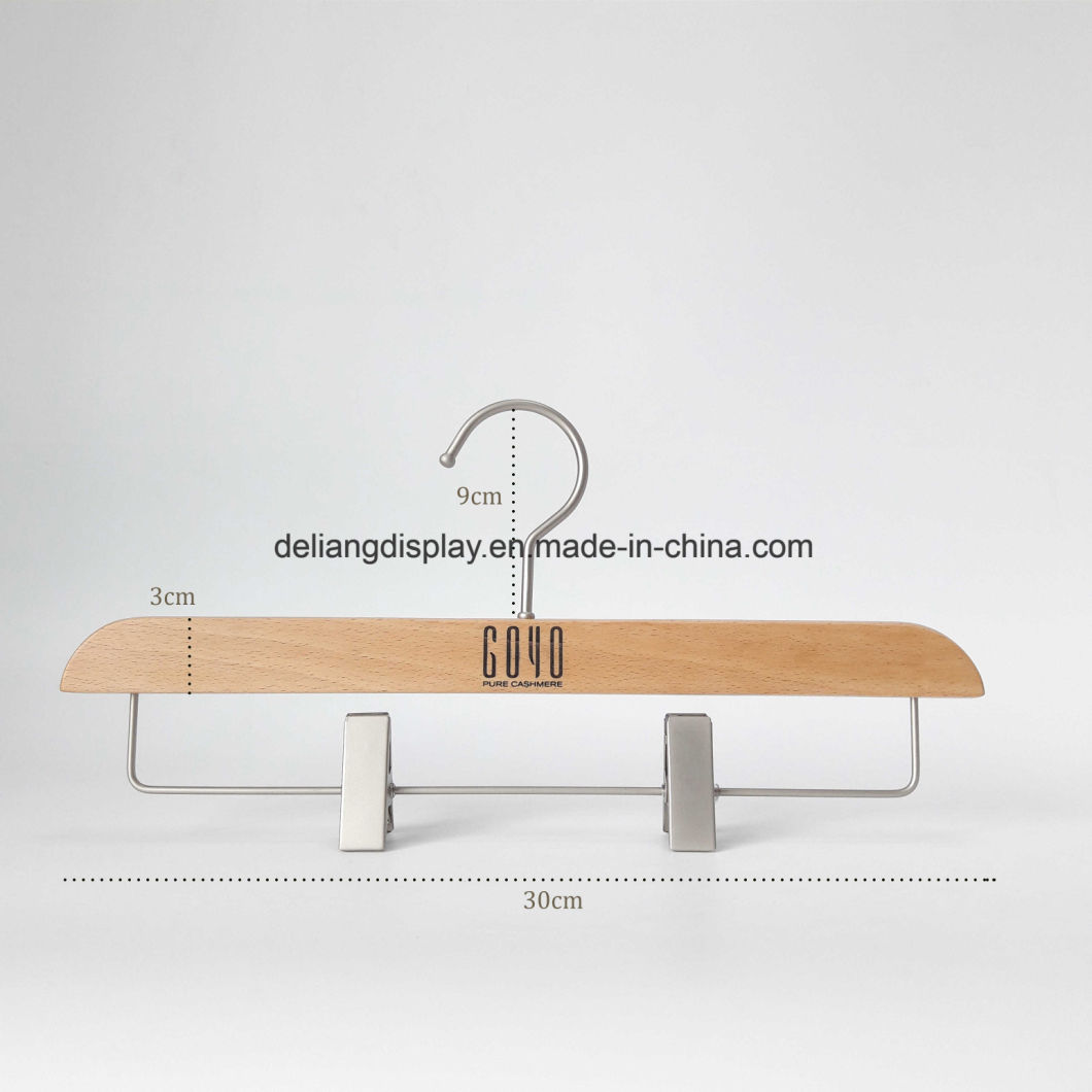 Wholesale Luxury/Tower/Tourser/Pants/Clip Wooden Hanger for Adult
