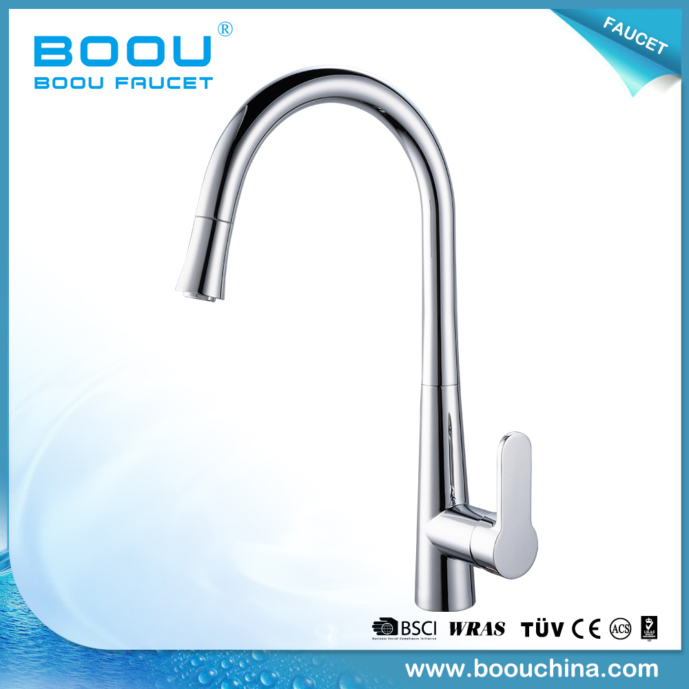 Boou Zinc Alloy Deck Mounted Long Neck Kitchen Faucet with Single Handle