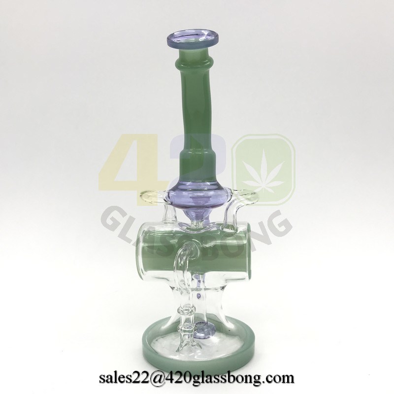 High Quality Glass Oil Burner Pipe Scientific Glass Recycler Smoking Water Pipe Jld-09