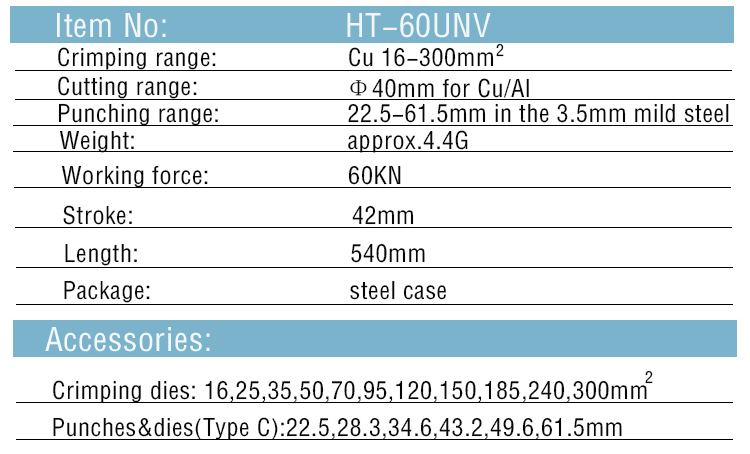 Zupper Hydraulic Crimping Cutting Punching Tool