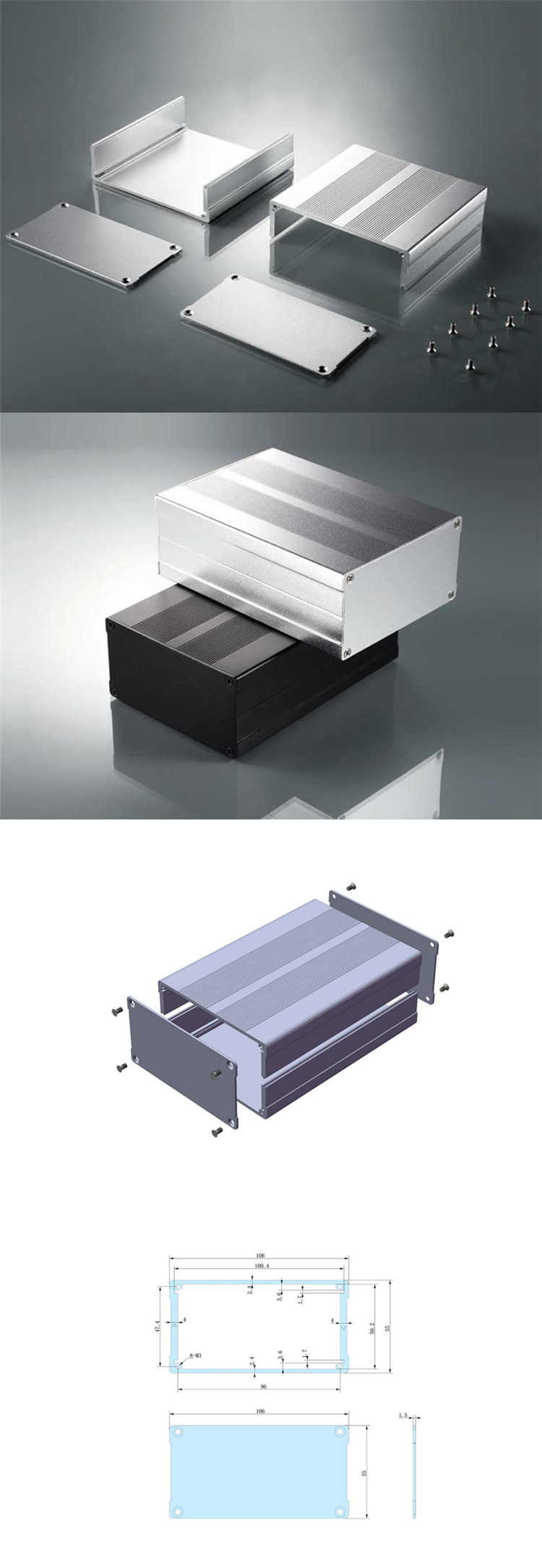 Flight Case for Display Cases Computer Case Extruded Aluminum