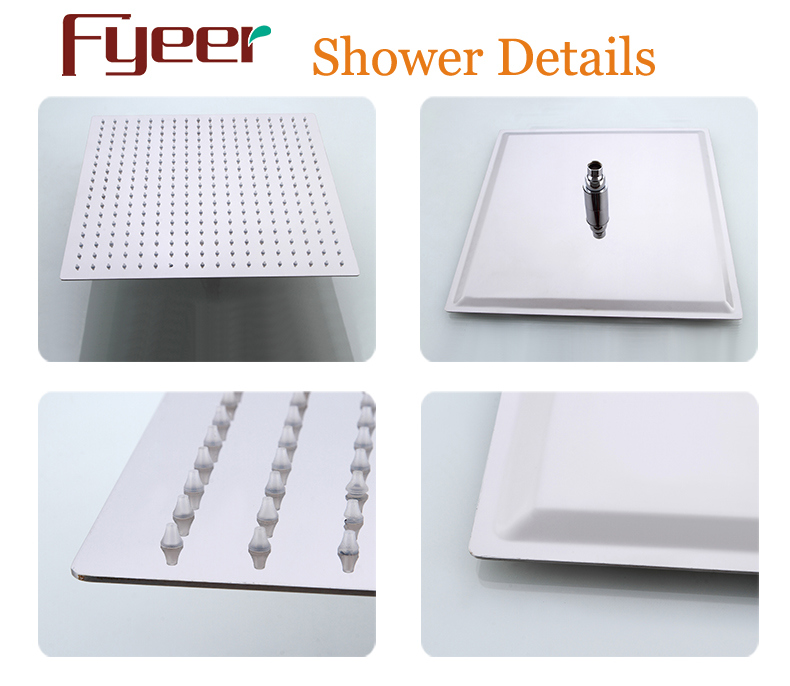 Fyeer 2016 New 16 Inch Ultra Thin LED Shower Head