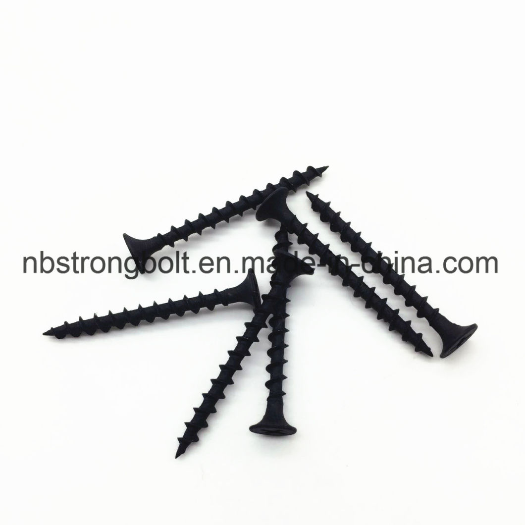 Phil Bugle HD Fine Thread Drywall Screws Black Phos #6X1