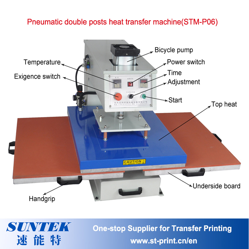 Top Sliding Pneumatic Heat Transfer Machine with U Type