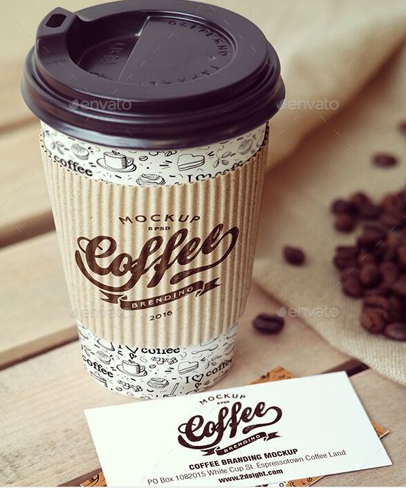 Take Away Logo Printed Paper Coffee Cups with Lids, Paper Cup, Coffee Paper Cup