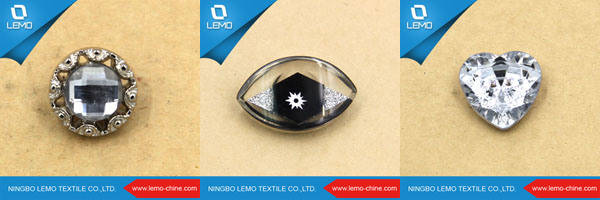 2017 New Goods Natural Round Acrylic Stone Diamond Button