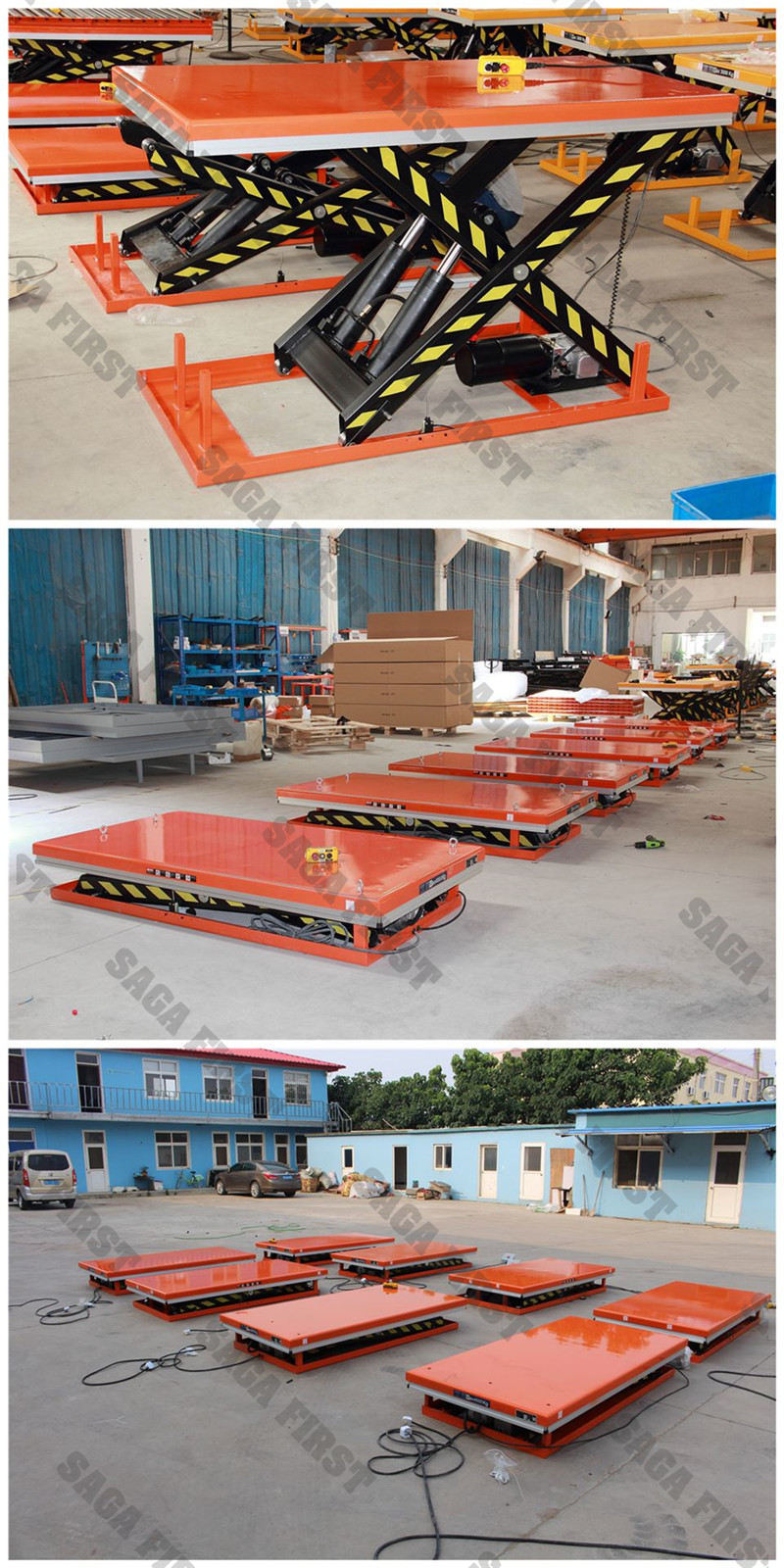 Electric Hydraulic Lift Table with Roller Scissor Lift Platform