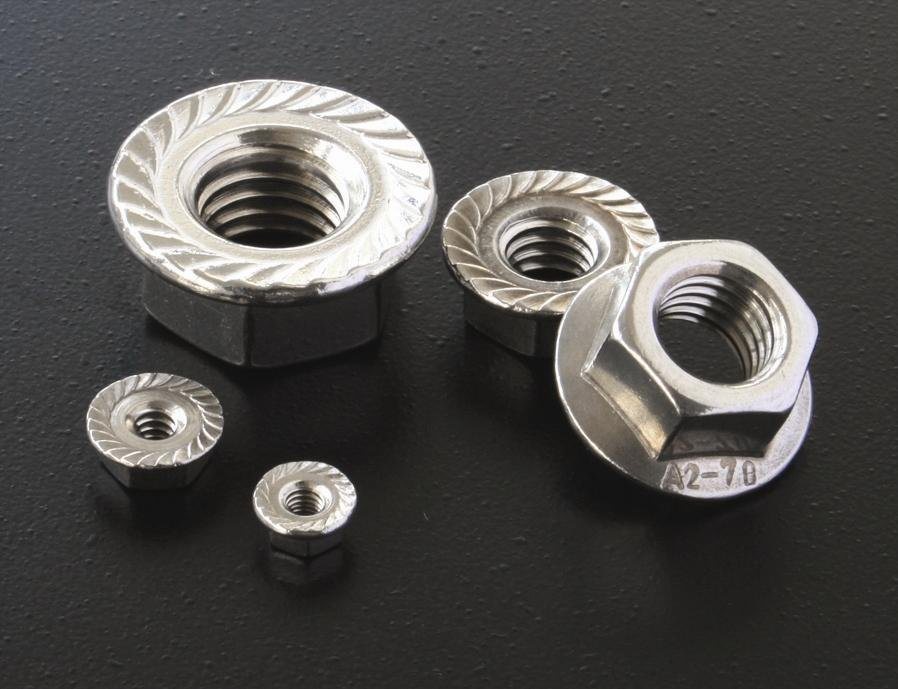 DIN6923 Hexagon Nuts with Flange Zinc Plated