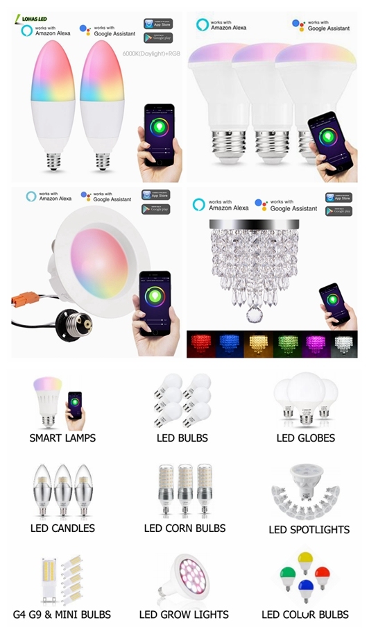 Alexa Tuya APP Control GU10 RGB WiFi Smart LED Spotlight Bulb