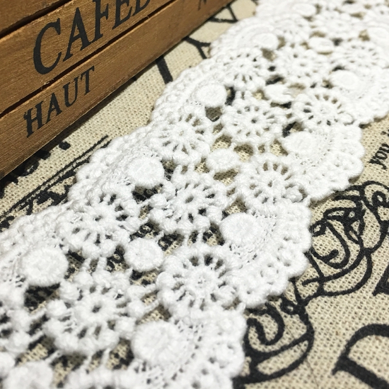 Beautiful Design Water-Soluble Chemical Embroidery Cotton Lace for Decoration