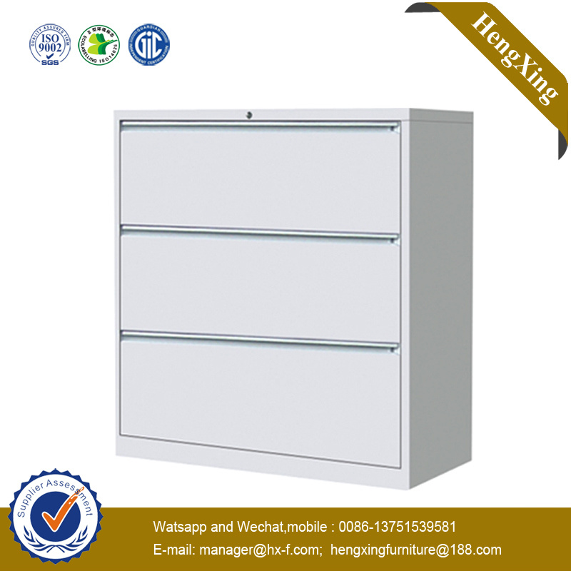 Office Use File Storage 3 Drawers Lateral Steel Metal Filing Cabinet (HX-MG06)