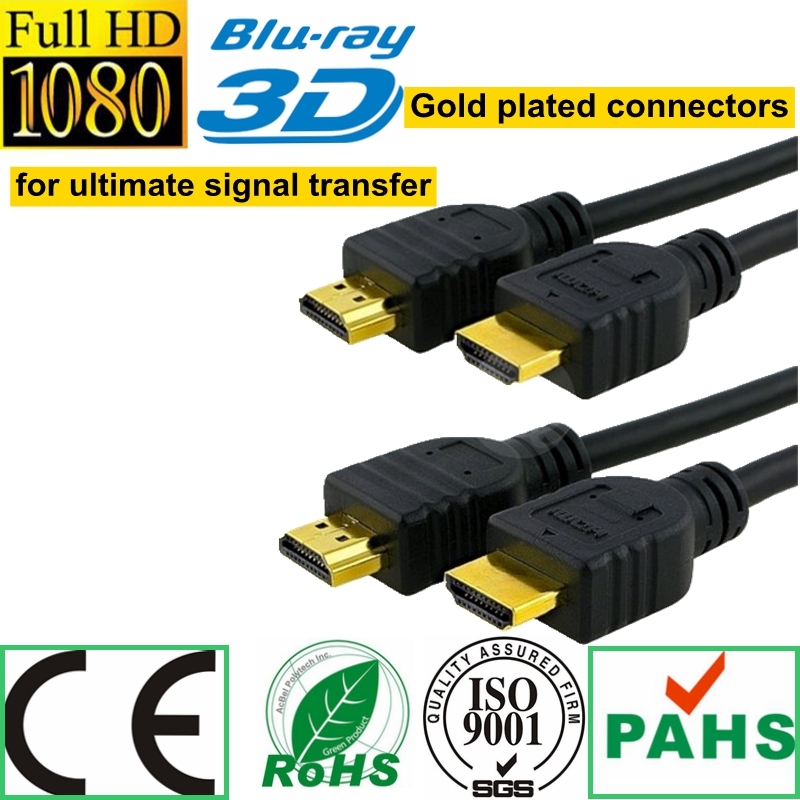 1.5m 1080P High Speed Gold HDMI to HDMI Cable (SY084)