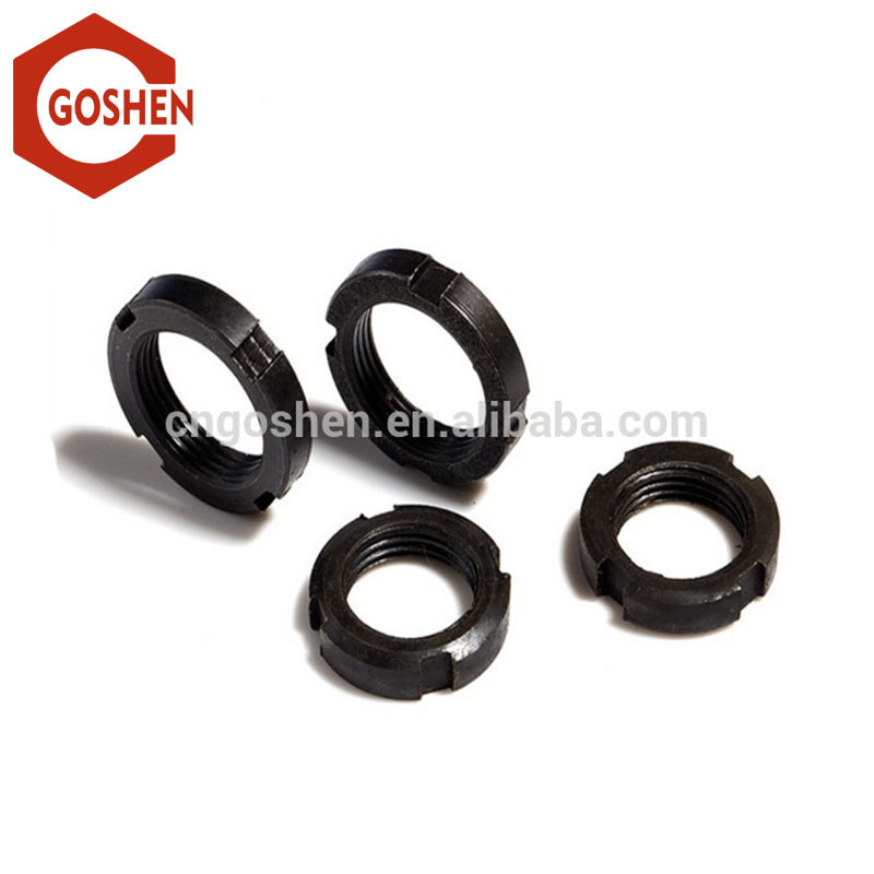 High Quality Black Oxide Slotted Round Nuts