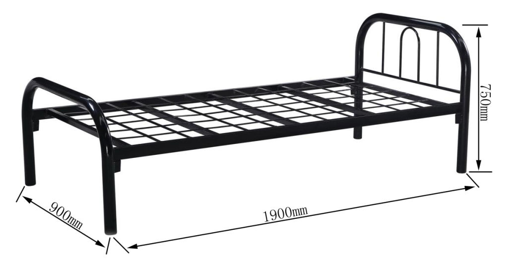 Dormitory Factory Camping Family Metal Steek Single Bed