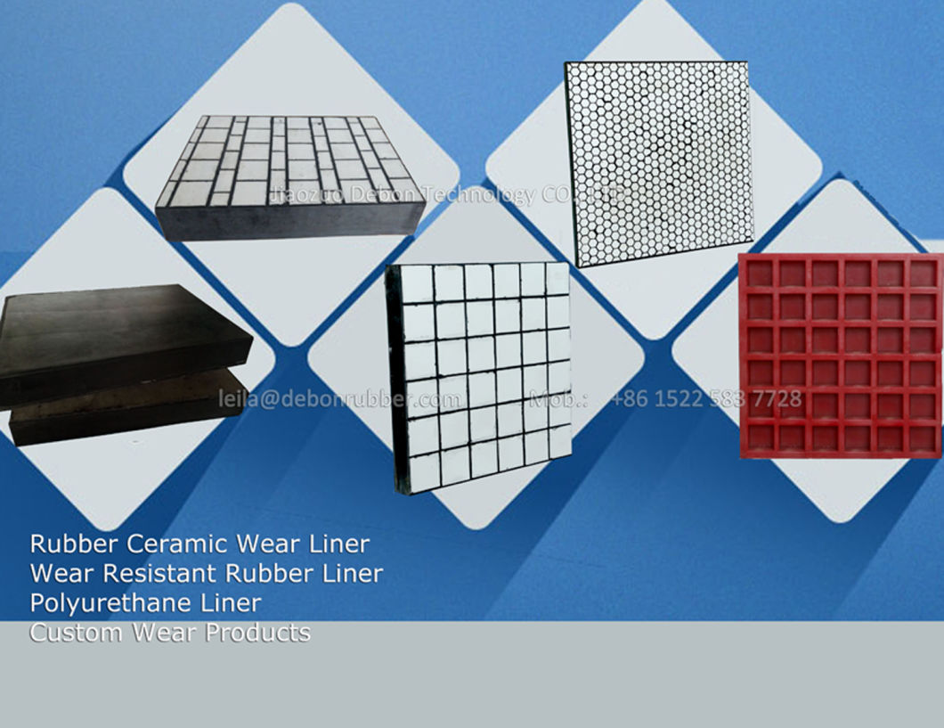 Wear Resistant Ceramic Rubber Wear Lining Plate