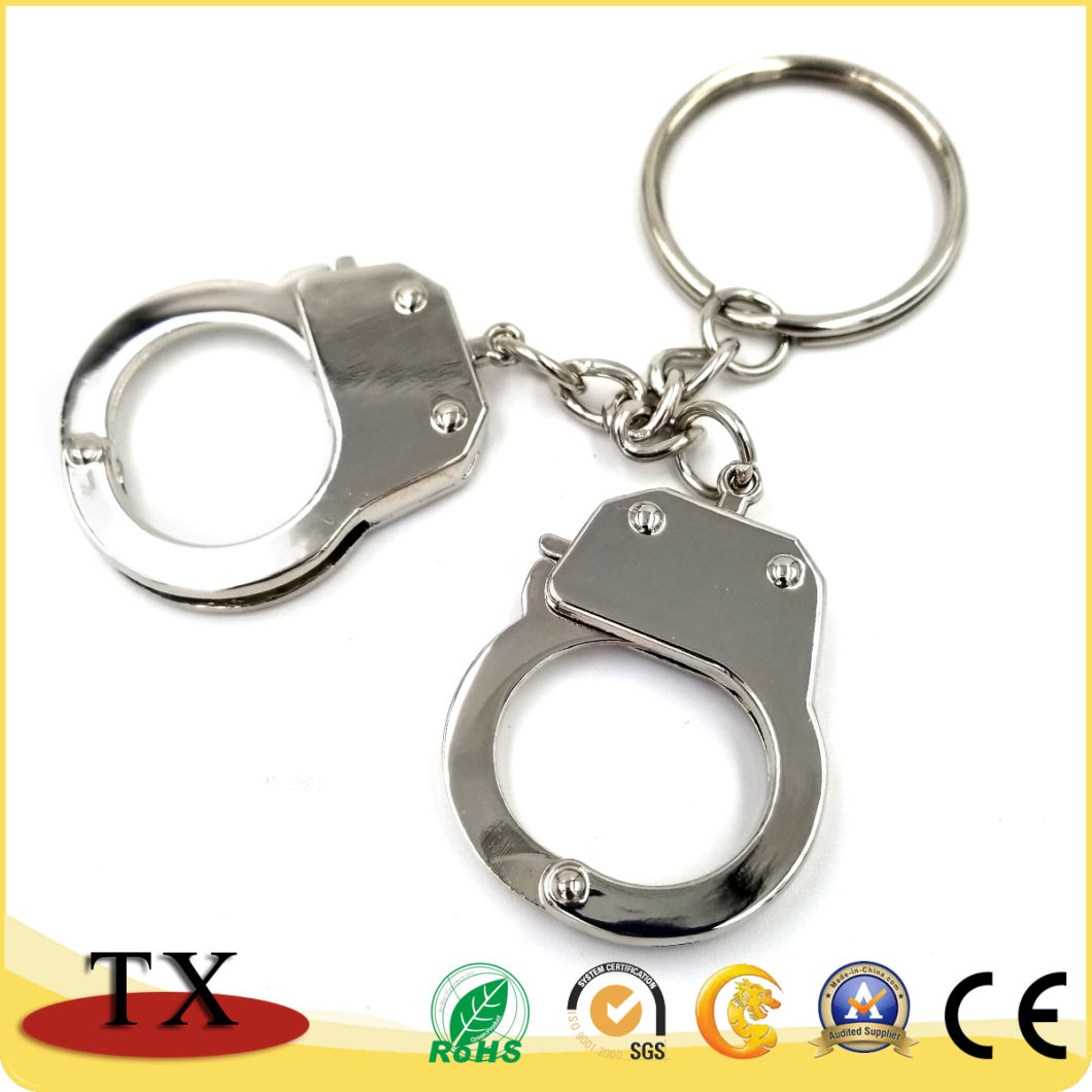 Cool Souvenir Handcuffs Shape Metal Zinc Alloy Key Chain