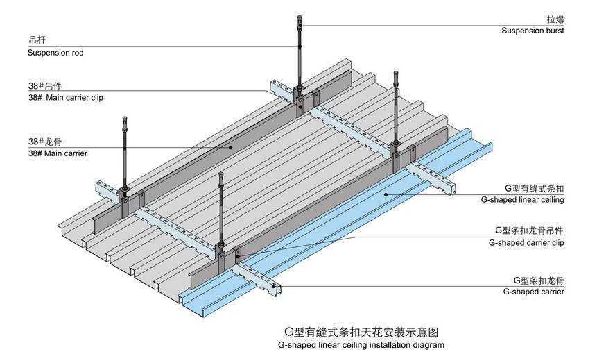 China Wholesale Powder Coating U-Shape Rectangular Channel Aluminum Baffle Ceiling System