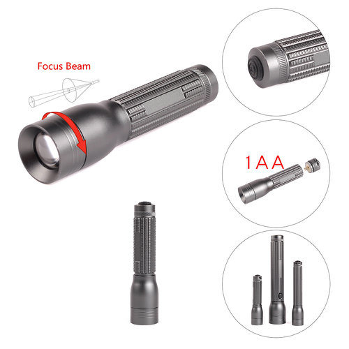 3W Aluminum LED Flashlight (11-1H1807 1AA)