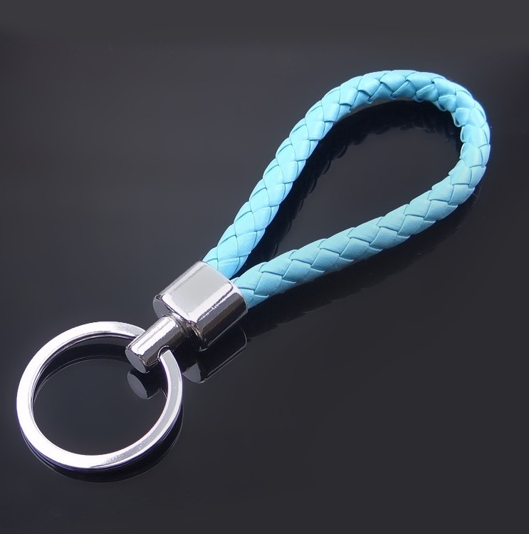 Hot Sale Weave PU Leather Keychain (MK-021)