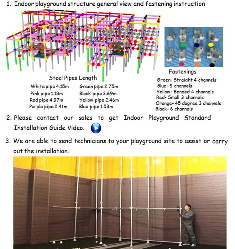 Indoor Playground Slide Ladder Obstacle Indoor Playground