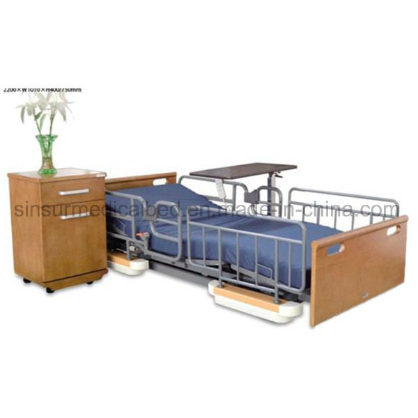 Hospital Medical Furniture Nursing Wooden Super-Low Electric Home Care Bed