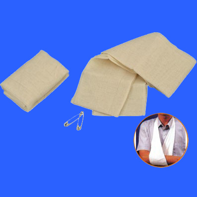 Medical Triangle Bandage One PC One Bag with Two Pins