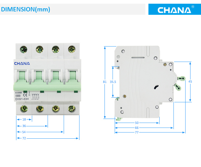 IEC60947 Approval PV Power System DC Circuit Breakers