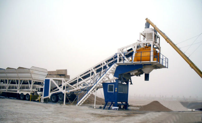 75m3/H Separate Electric Mobile Cement Batching Plant for Sale