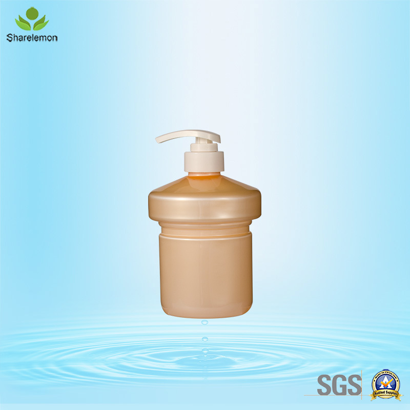 600ml Pet Plastic Lotion Pump Bottle for Shamoo Packaging