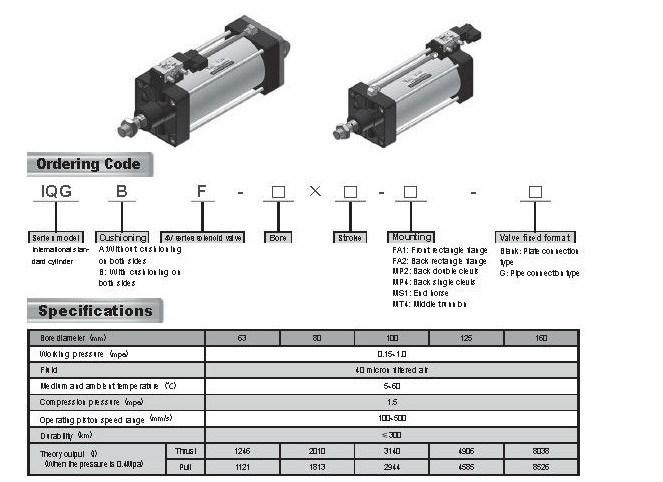 Iqgf Standard SMC Pneumatic Cylinders