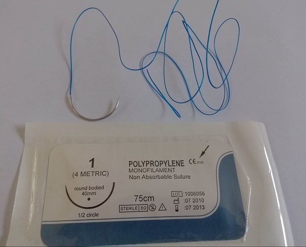 Medical Supply, Surgical Suture Polypropylene Mono USP0#