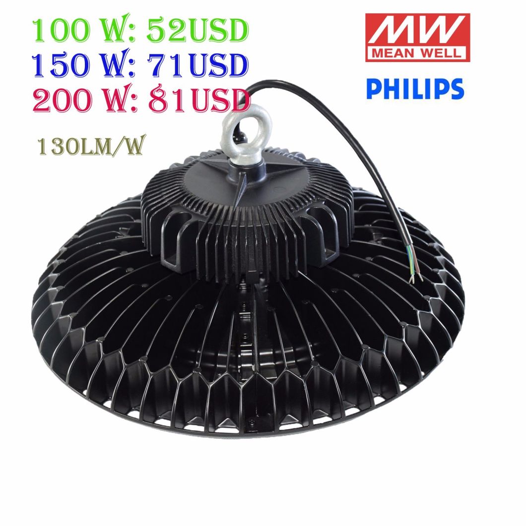 IP65 Ce RoHS Warehouse 100W/150W/200W UFO Highbay LED Light