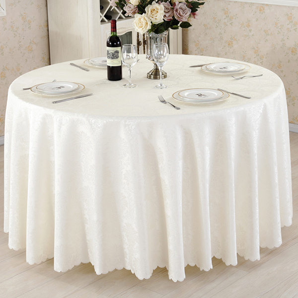 100%Polyester Restaurant Table Cover Jacquard Table Cloth