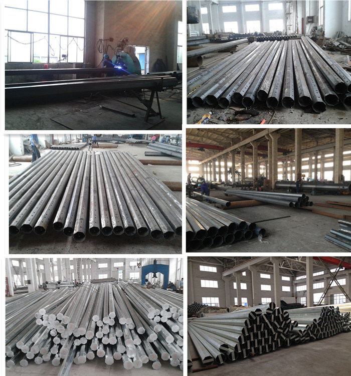 40FT Hot DIP Galvanized Distribution Steel Pole