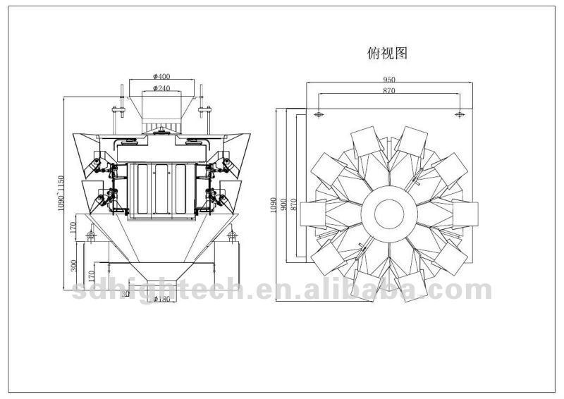 10 Heads Computerized Combination Weigher (HT-W10T)