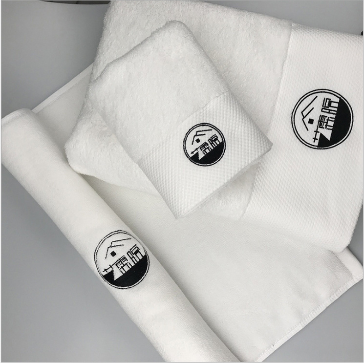 Cotton White Color Soft Hand-Feeling Hotel Bath Towels