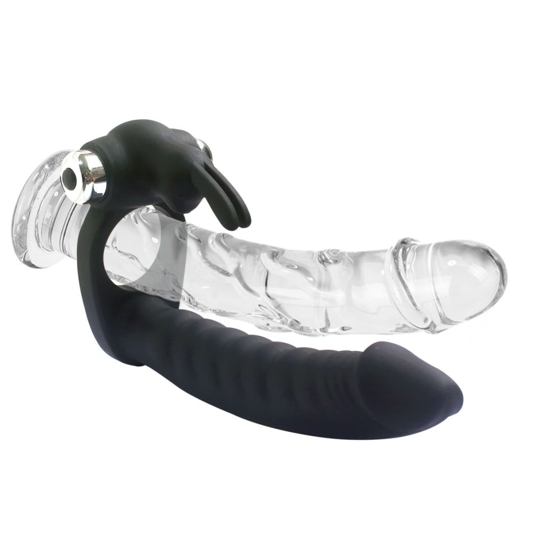 Silicone Vibrating Cock Ring Anal Plug Vibration Masturbate Adult Male Anal Sex Toys