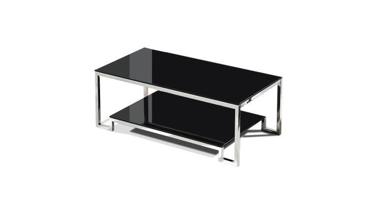 Cheap Office Black Tea Table Small Tempered Coffee Table