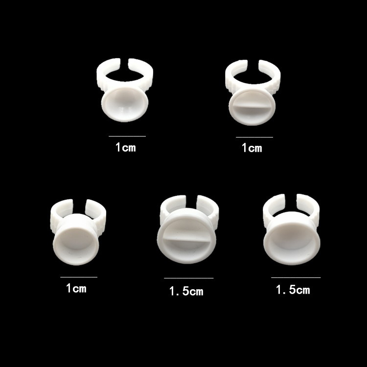 100 Units/Bag Tattoo Ink Ring Cup Plastic Microblading Pigment Ring Holder for Eyebrow Cosmetic