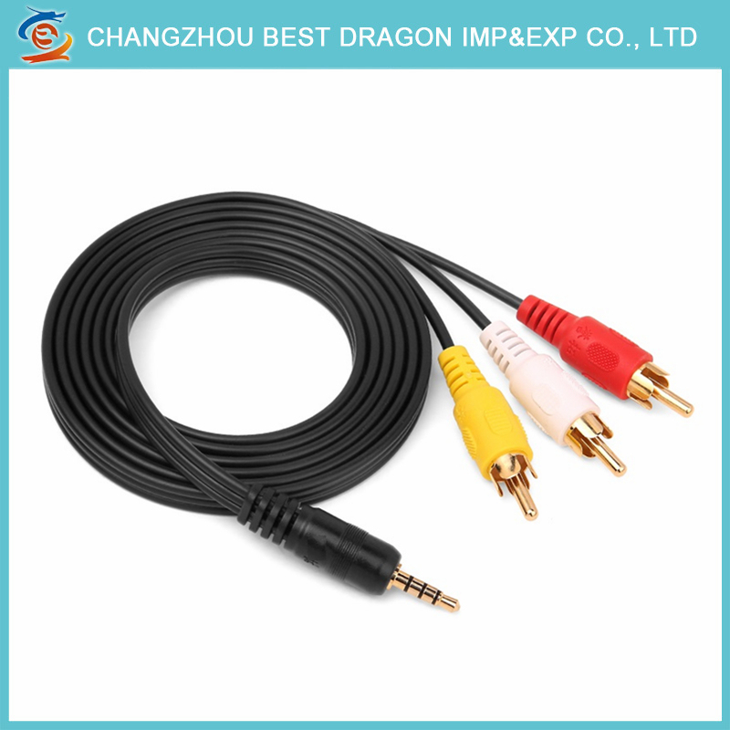 New Design VGA to 6 RCA Male to Male AV Cable