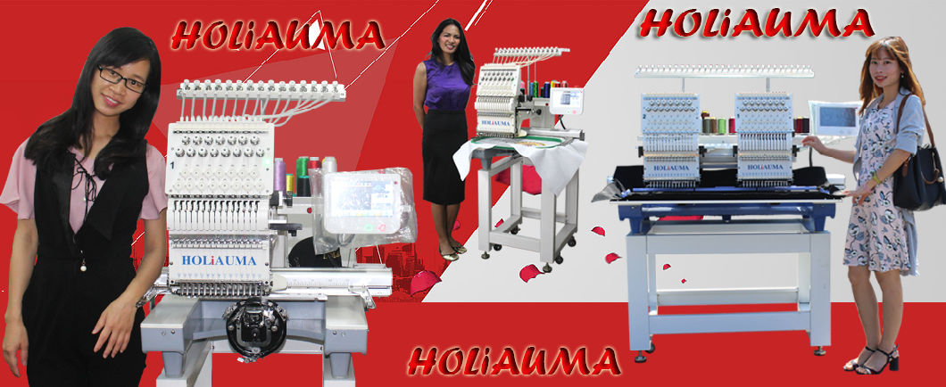 2018 Newest Holiauma Single Head 12/15 Needles Computerized Embroidery Machine Price in China Similar as Tajima and Brother 1 Head Embroidery Machine Prices