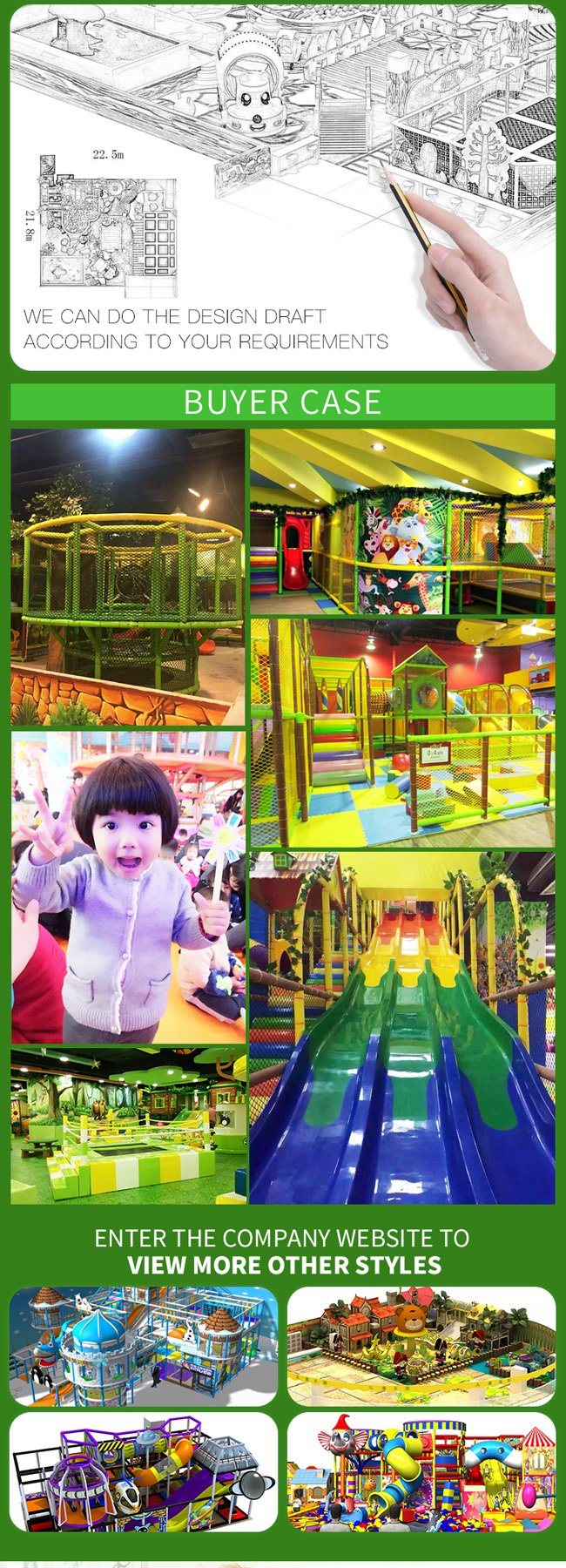 Galvanized Steel PVC Plastic Jungle Theme Playground Indoor for Sale